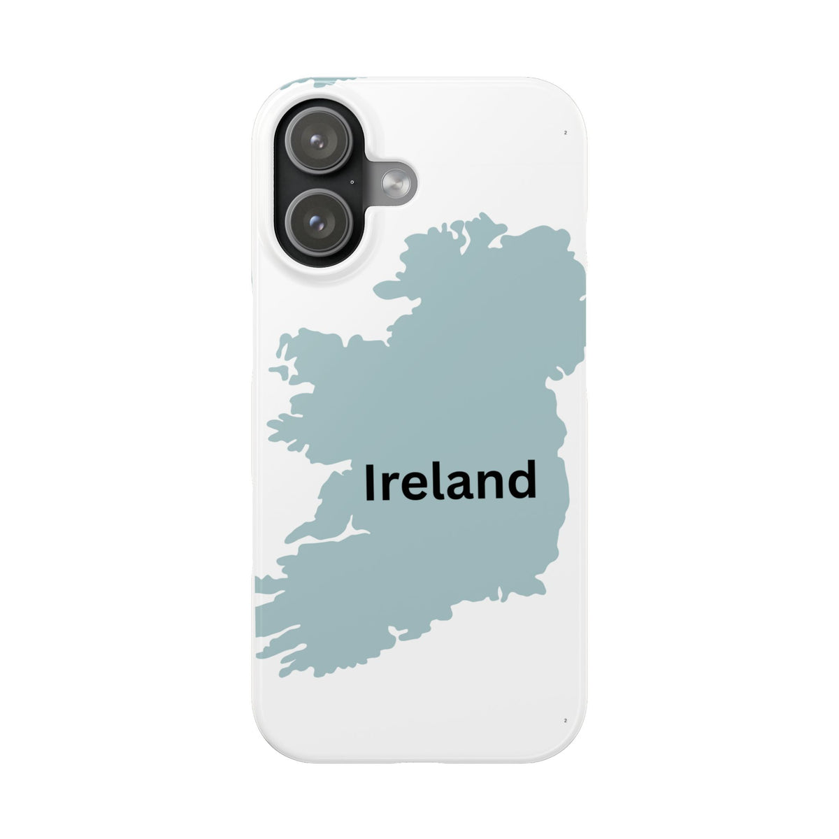 Ireland Map Slim Phone Case, Country Map Phone Cover Compatible with iPhone 17, 16, 15, 14, 13, 12, 11
