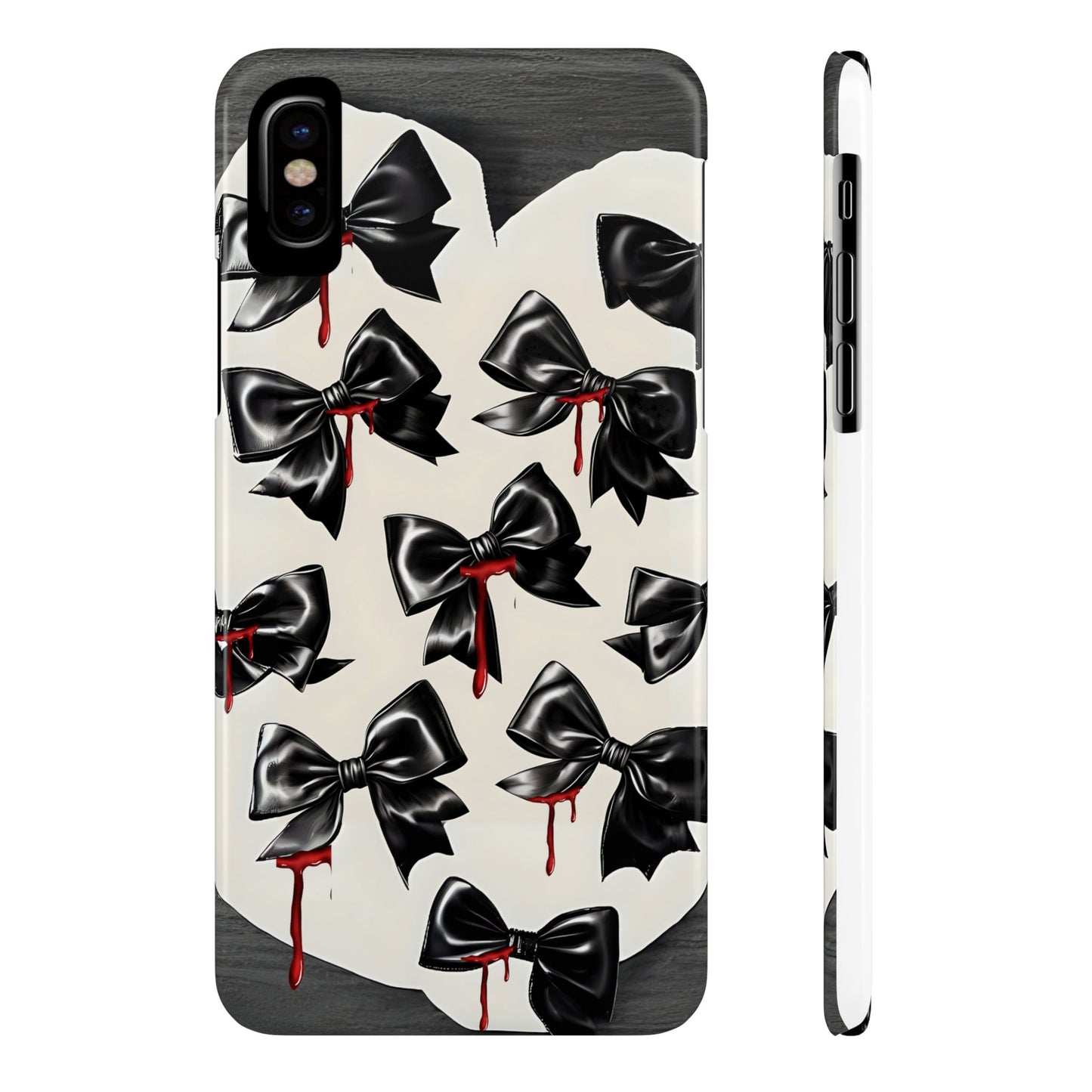 Spooky Halloween Slim Phone Case, Goth Coquette Aesthetic, Cute Horror Style, Perfect for Birthdays and Special Occasions