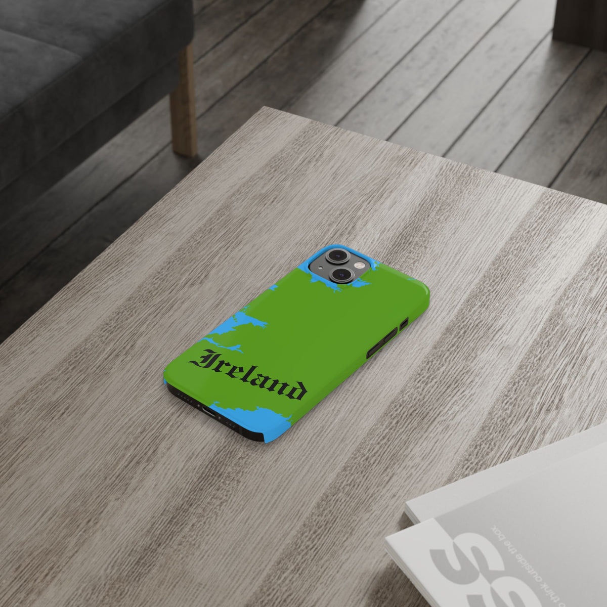 Ireland Map Slim Phone Case, Country Map Phone Cover Compatible with iPhone 17, 16, 15, 14, 13