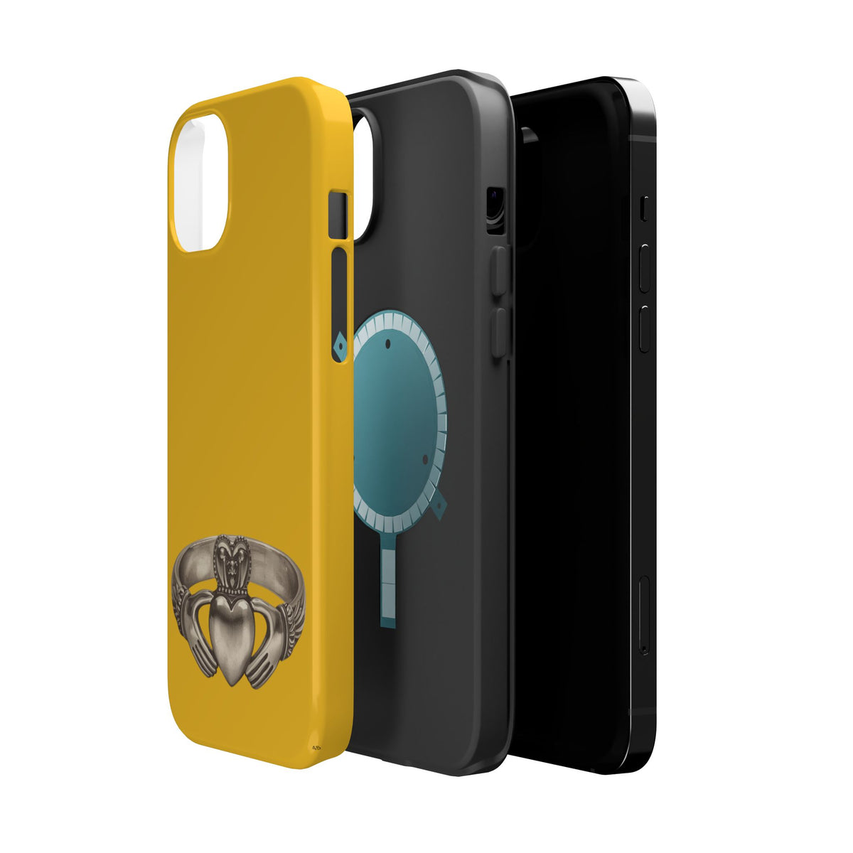 Claddagh Magnetic Phone Case Irish Symbol Ring Love Loyalty Friendship Vintage Gold Compatible with iPhone 17 16 15 14 13