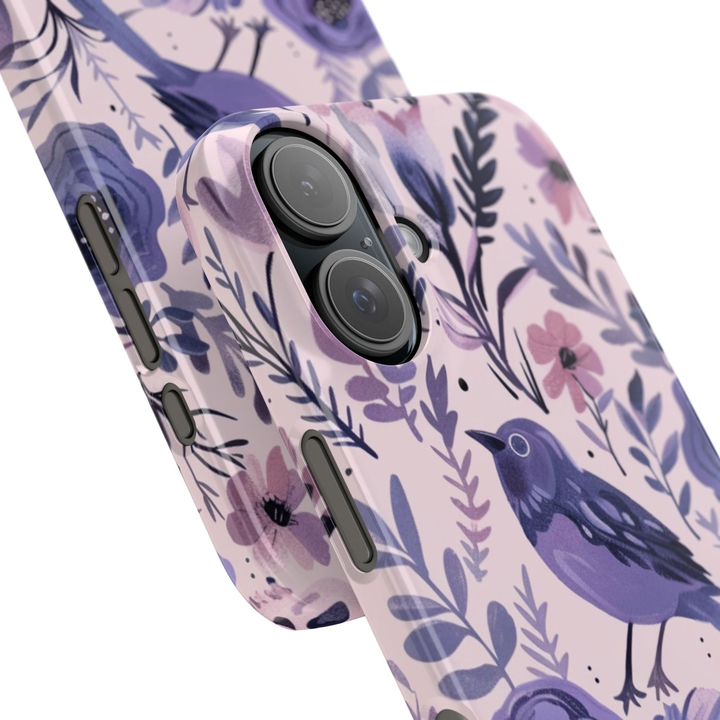 Floral Bird Slim Phone Case, Elegant Phone Cover, Cute Gift for Bird Lovers, Spring Vibes, Nature-Inspired