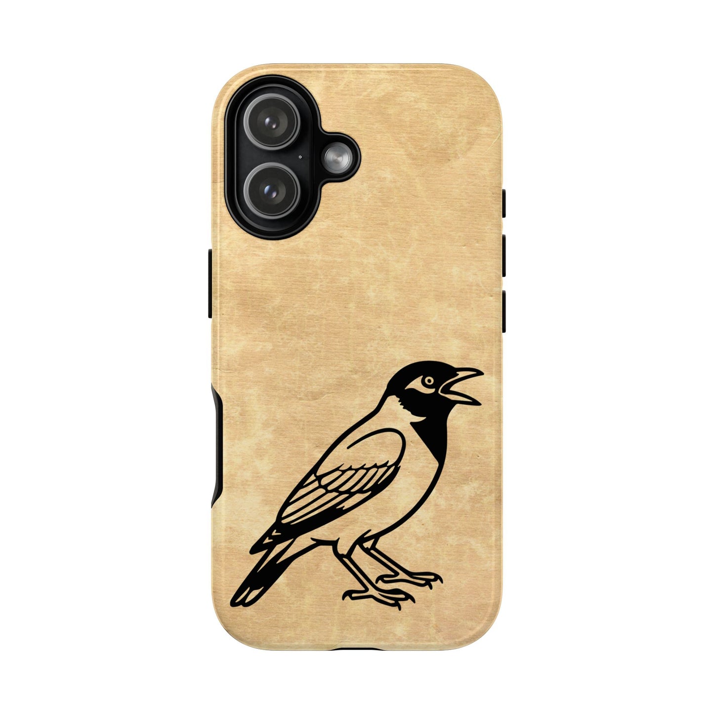 Celtic Raven Tough Phone Case, Irish Mythology Bird, Vintage Manuscript Raven iPhone Case, Gothic Celtic Symbol, Heritage Gift