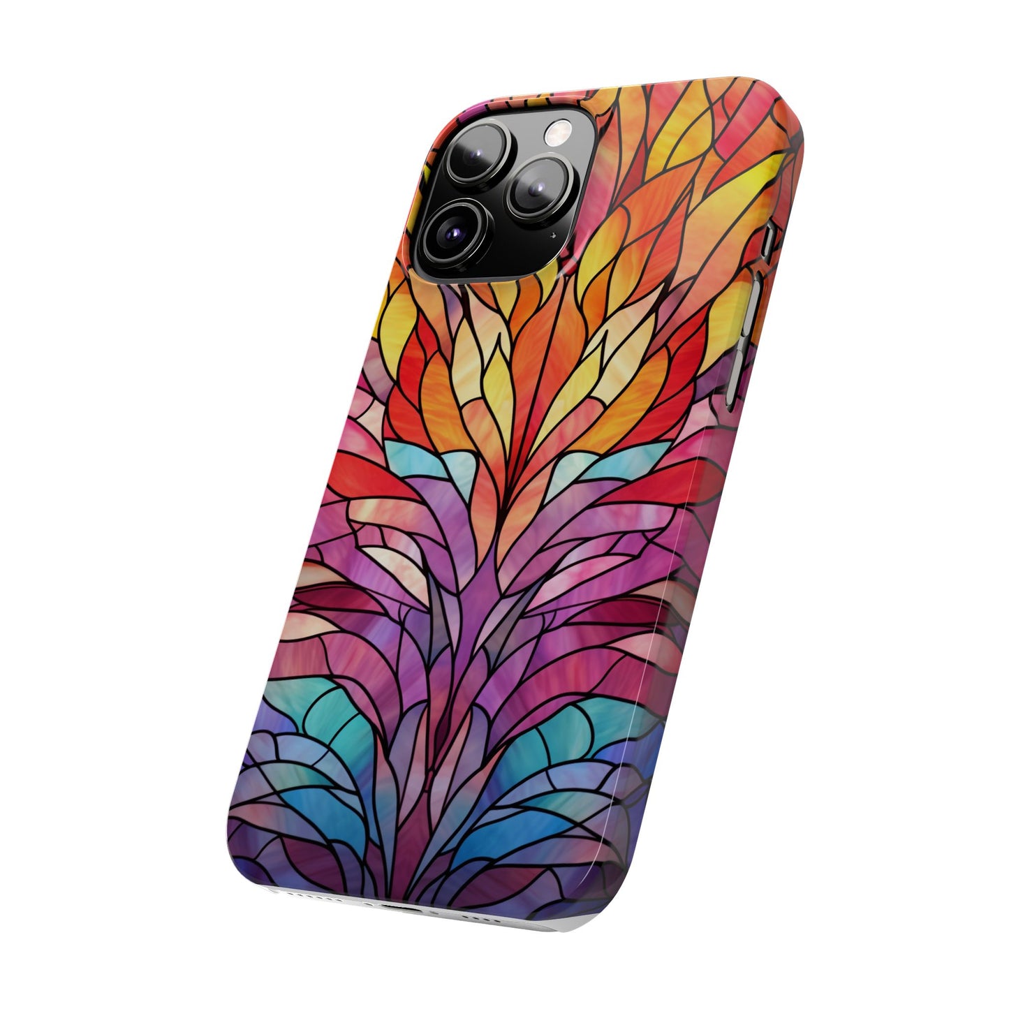Vibrant Floral Slim Phone Cases, Colorful Smartphone Cover, Artistic Phone Skin, Unique Gift for Her, Nature-Inspired Accessory