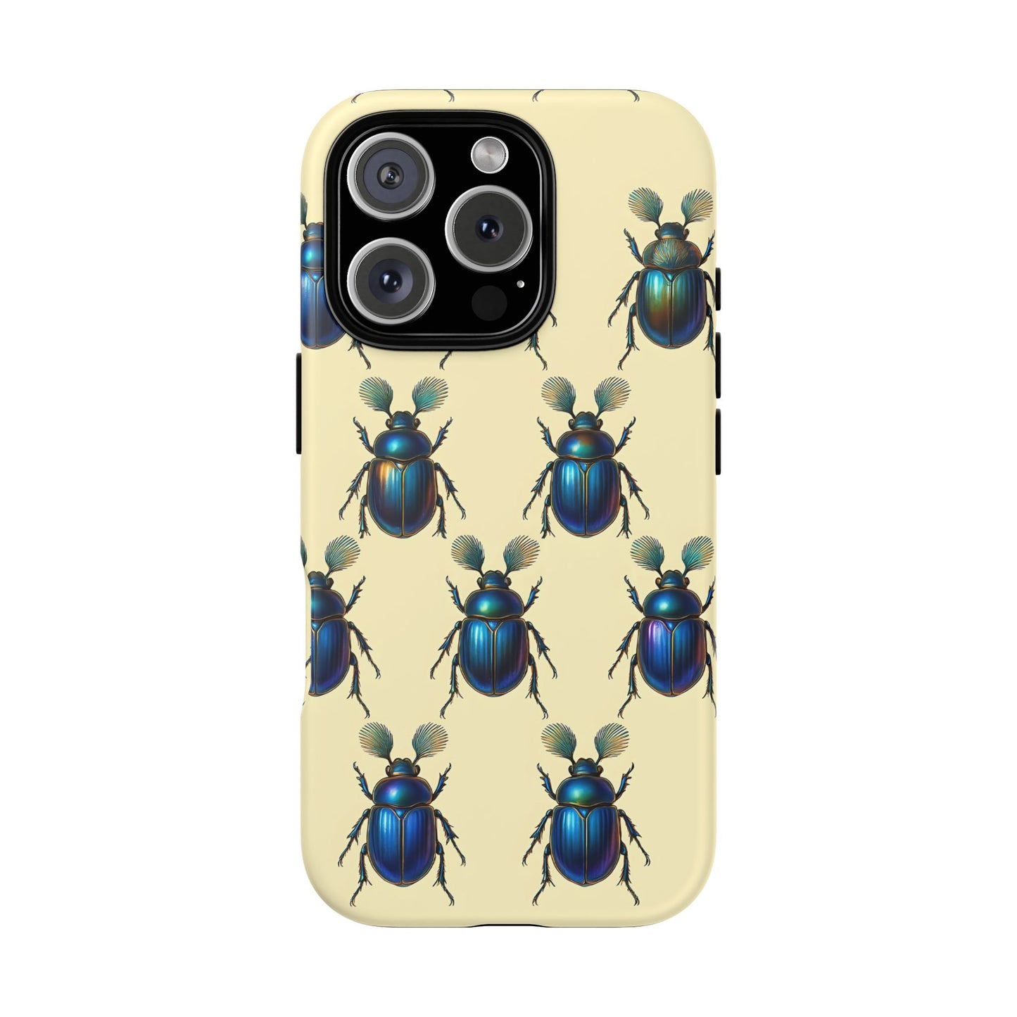 Beetle Tough Phone Case - Nature-Inspired Insect Art, Vintage Bug Pattern Design, Compatible with iPhone, Galaxy, and Google Phones
