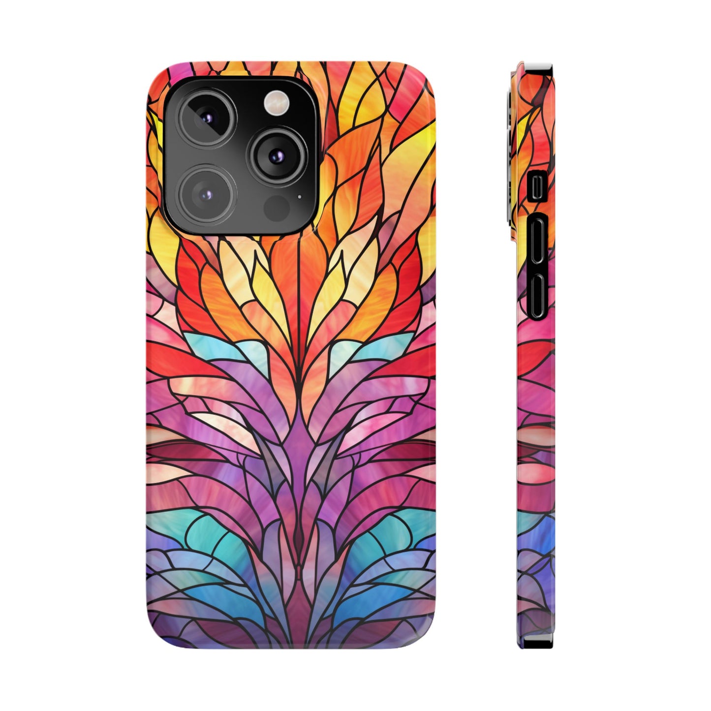 Vibrant Floral Slim Phone Cases, Colorful Smartphone Cover, Artistic Phone Skin, Unique Gift for Her, Nature-Inspired Accessory