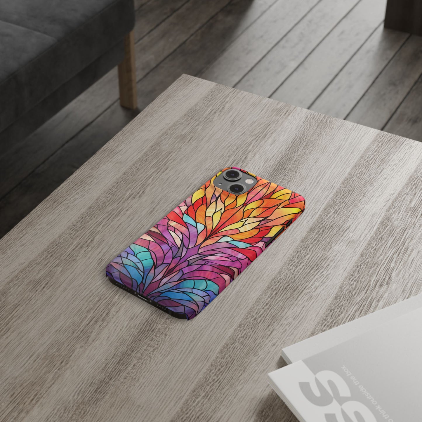 Vibrant Floral Slim Phone Cases, Colorful Smartphone Cover, Artistic Phone Skin, Unique Gift for Her, Nature-Inspired Accessory