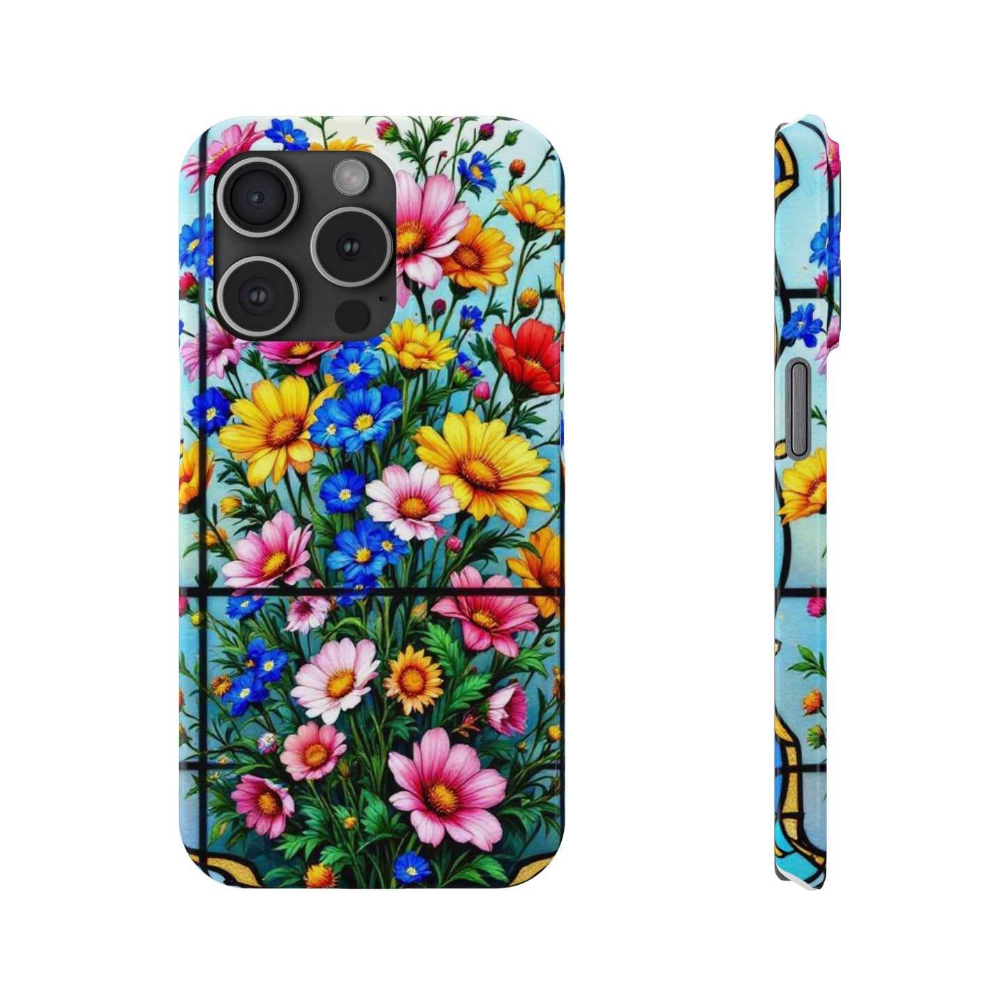 Vibrant Floral Slim Phone Cases | Cute Phone Cover Gifts for Nature Lovers, Spring Decor, Birthday or Holiday Gifts, Flower Design