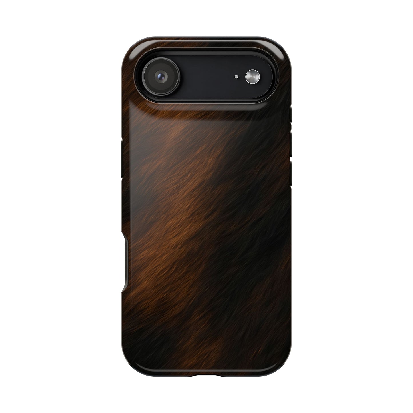 Horse Print Magnetic Phone Case, Animal Print, Protective Faux Skin Style Cover Compatible with iPhone 17, 16, 15, 14, 13