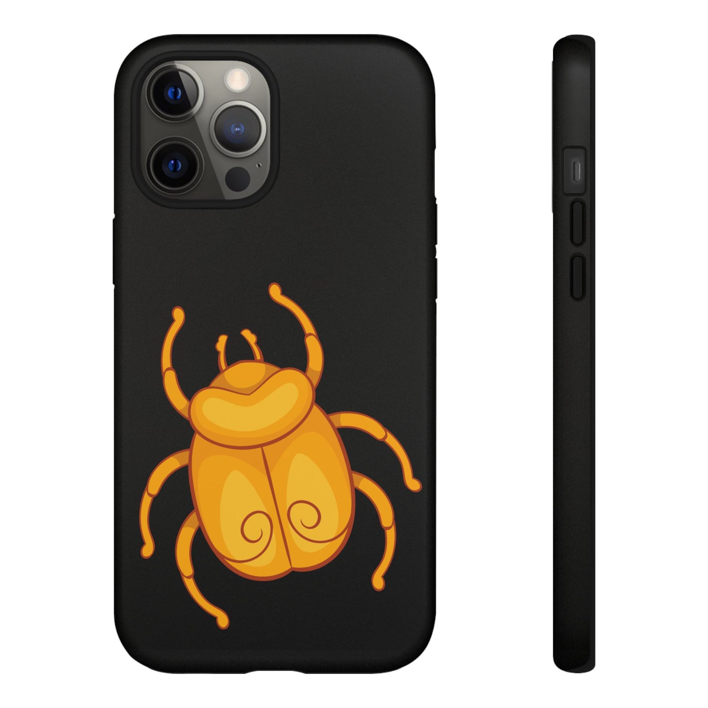 Ancient Egyptian Scarab Tough Phone Case - Gold Beetle Design, Mythological Insect Art, Compatible with iPhone, Galaxy, and Google Phones