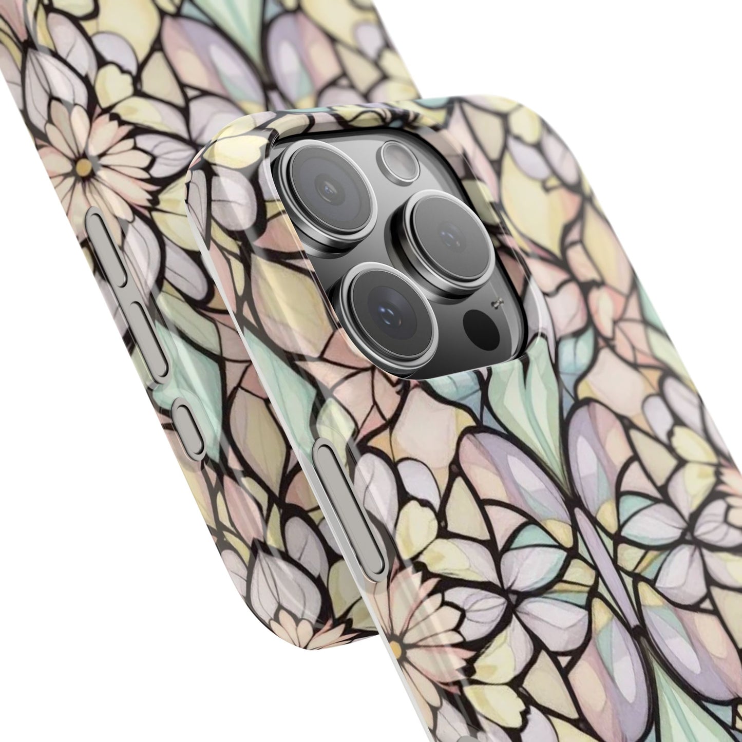 Floral Pattern Slim Phone Case - Perfect Gift for Nature Lovers, Stylish Accessory, Mobile Protection, Unique Design, Spring Vibes