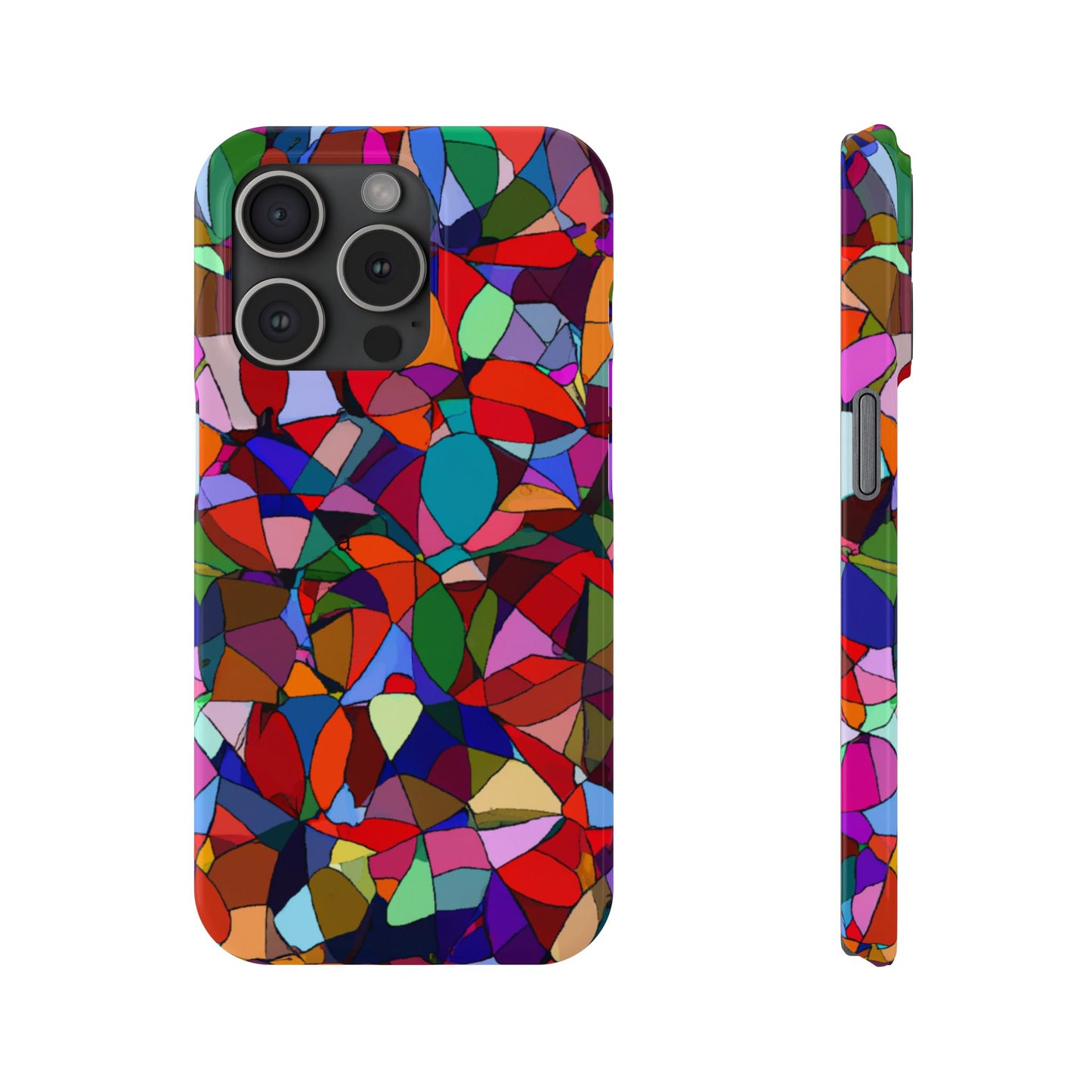Colorful Stained Glass Modern Abstract- Colorful Art, Stylish Accessory, Fun Gift, Unique Design, Phone Protection