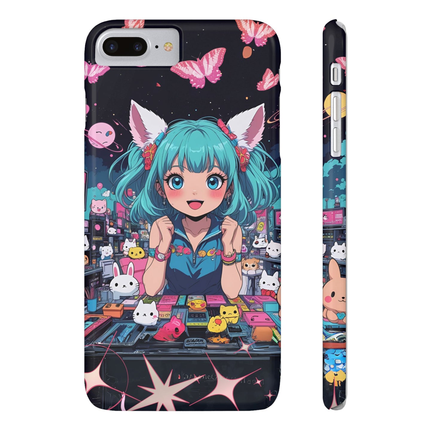 Cute Slim Phone Case, Kawaii Anime Phone Case, Aesthetic Phone Cover, Gift for Anime Lovers, Fun Mobile Accessory
