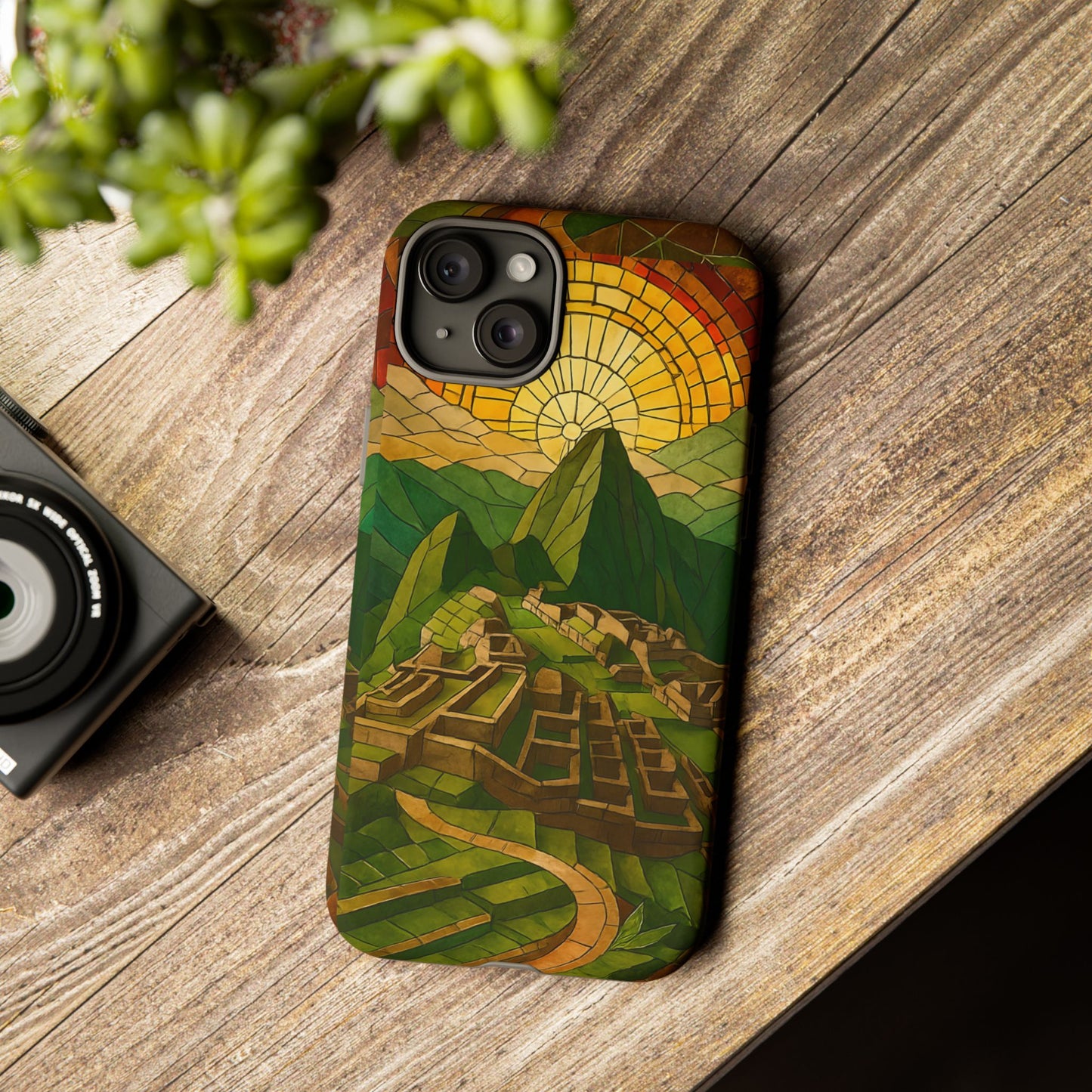 Inca Ruins Tough Phone Case - Machu Picchu Landmark Design, Historic Peru Travel Aesthetic Compatible with iPhone, Galaxy, and Google Phones