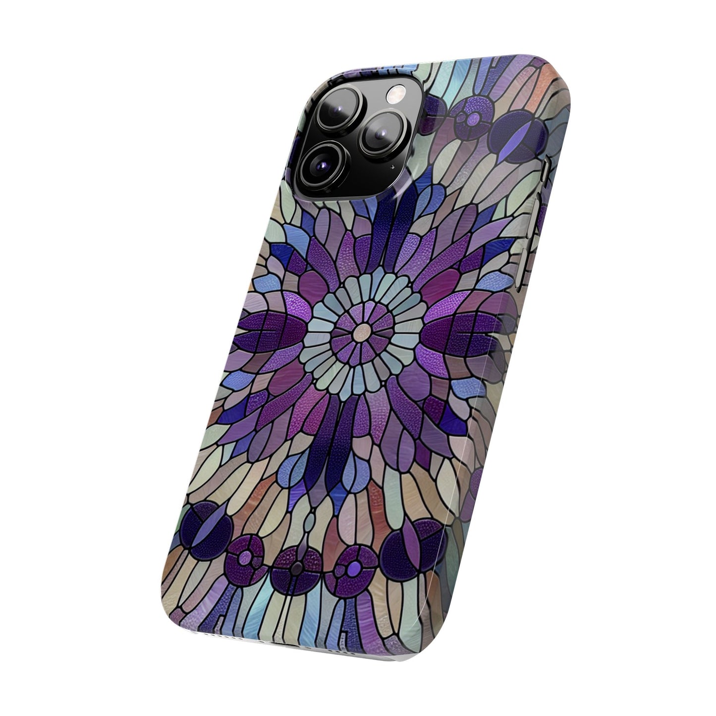 Stained Glass Floral Slim Phone Case | Vibrant Art Deco Design | Stylish Cell Phone Accessory | Gift for Art Lovers, Phone Protection, [...]