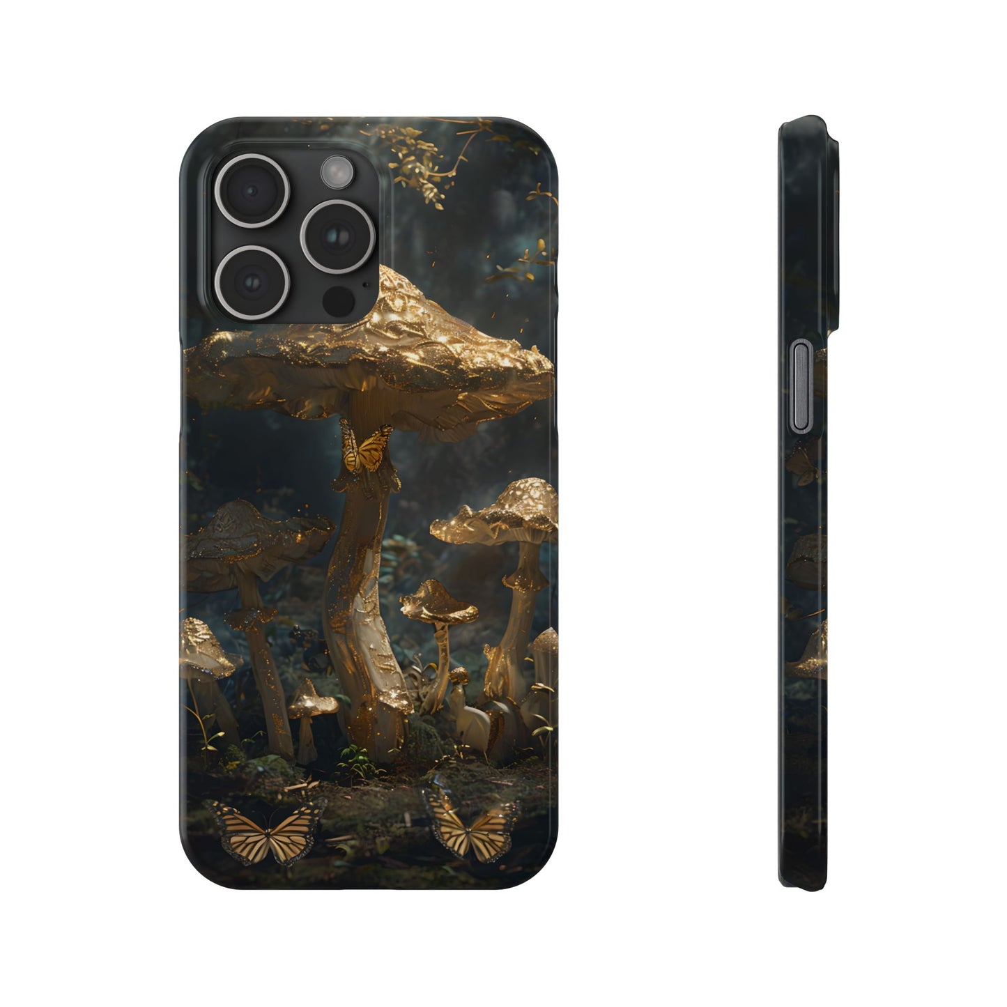 Enchanted Forest Slim Phone Cases, Fantasy Phone Cover, Mushroom Design, Nature Lover Gift, Boho Chic Cell Phone Case