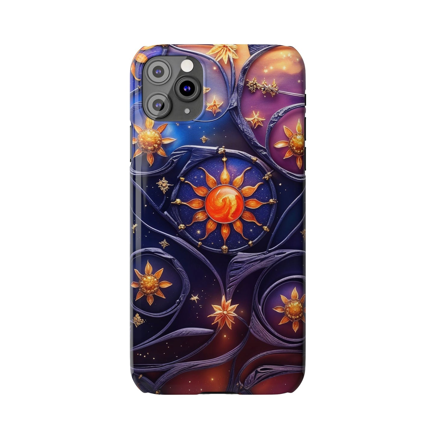 Celestial Slim Phone Cases, Starry Sky Phone Cover, Zodiac Design, Astrology Gift, Cosmic Phone Accessories