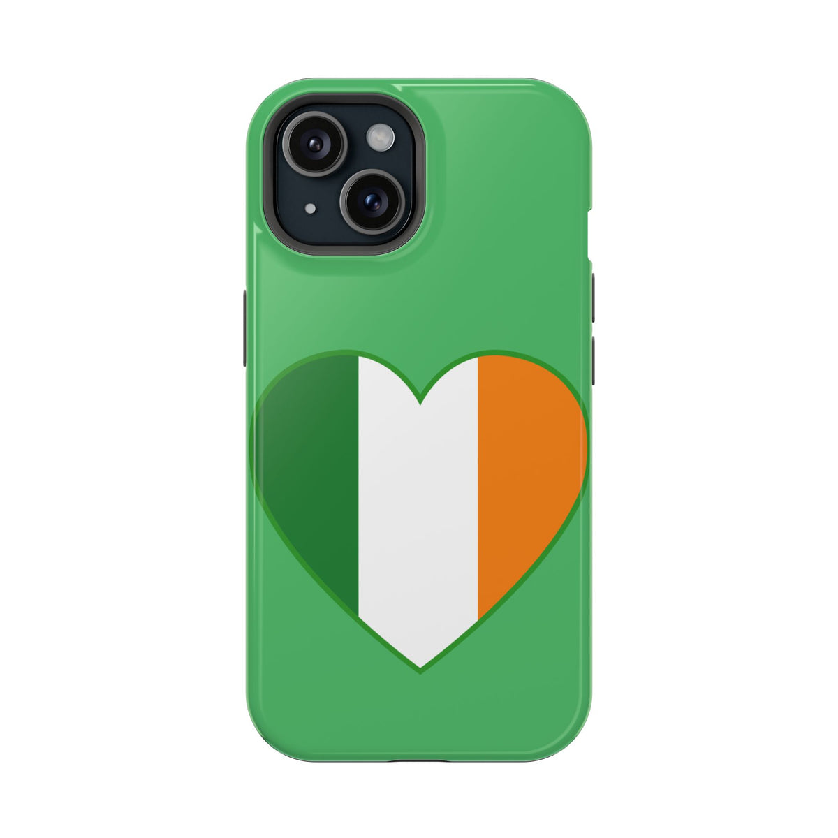 Ireland Heart Flag Magnetic Phone Case, St. Patrick Design Phone Cover Compatible with iPhone 17, 16, 15, 14, 13