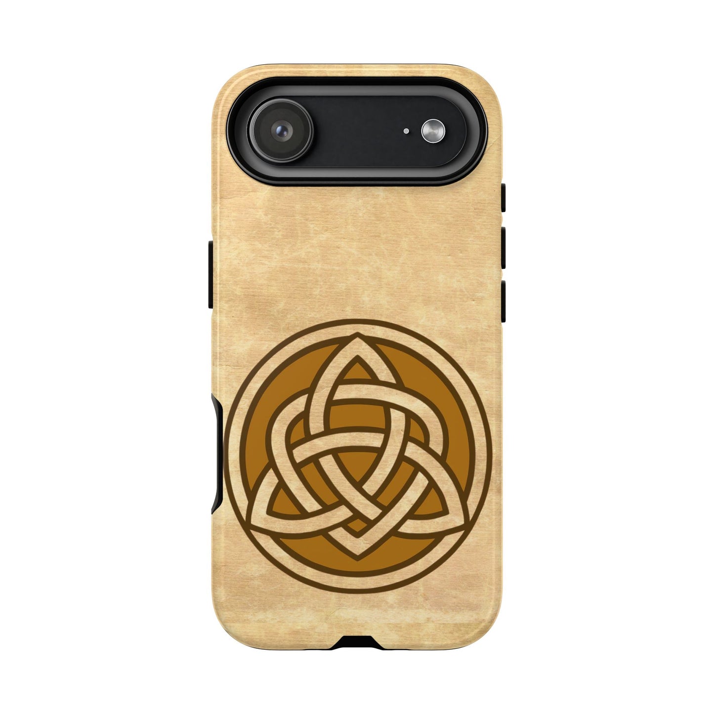Celtic Shield Knot Manuscript Tough Phone Case Irish Medieval Symbol Compatible with iPhone 17 16 15 14 13 12 11 Pro Max Galaxy Pixel