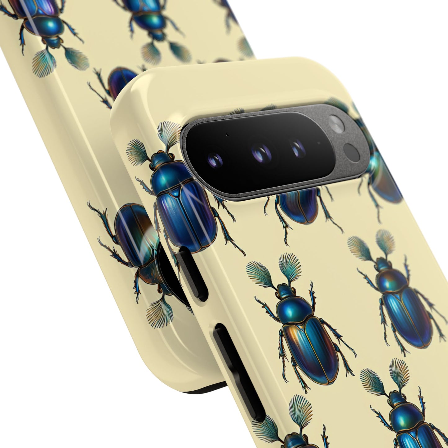 Beetle Tough Phone Case - Nature-Inspired Insect Art, Vintage Bug Pattern Design, Compatible with iPhone, Galaxy, and Google Phones