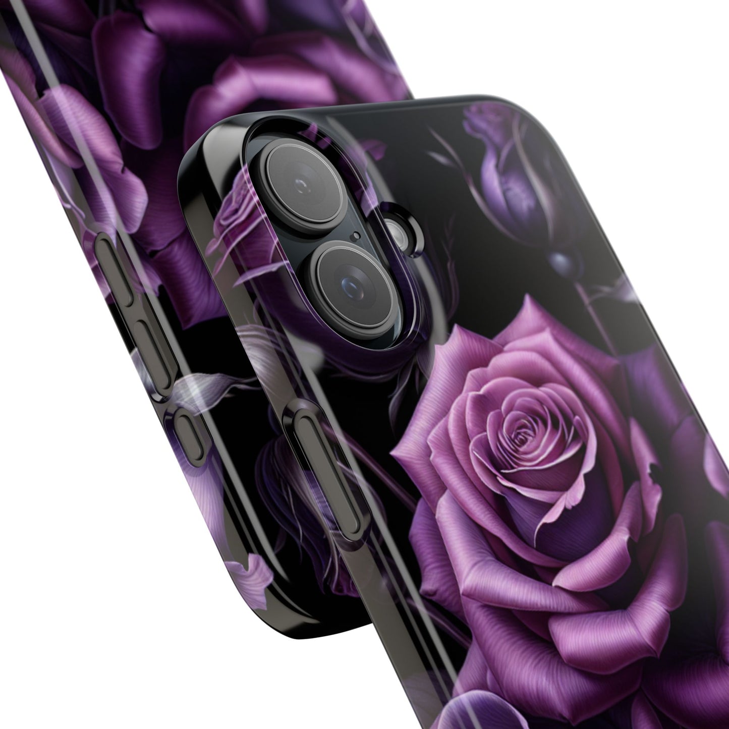 Purple Rose Slim Phone Cases, Floral Phone Cover, Elegant Smartphone Case, Gift for Her, Mother's Day Accessories