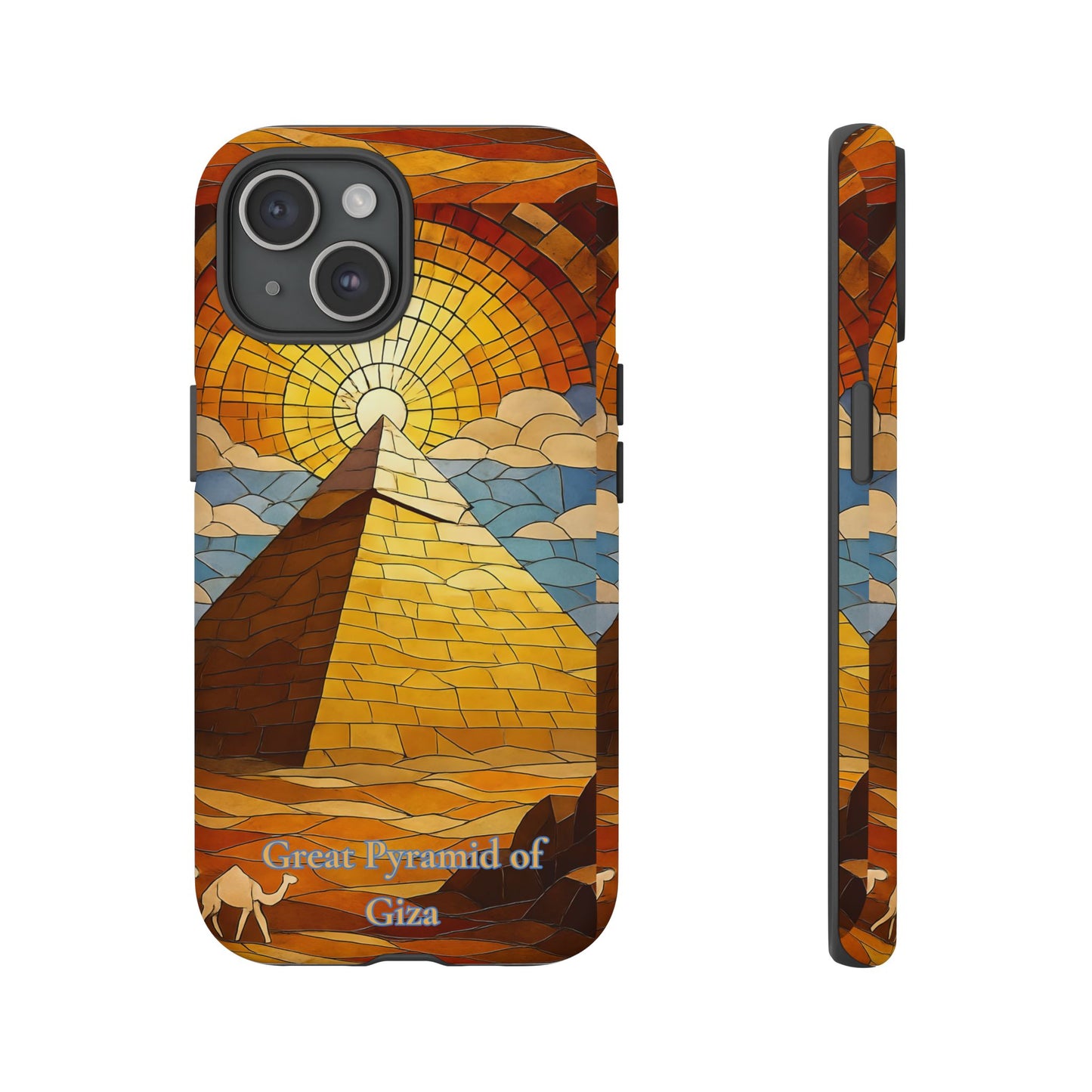 Great Pyramid of Giza Tough Phone Case - Ancient Egypt Aesthetic, World Wonder Art Design, Compatible with iPhone, Galaxy, and Google Phones