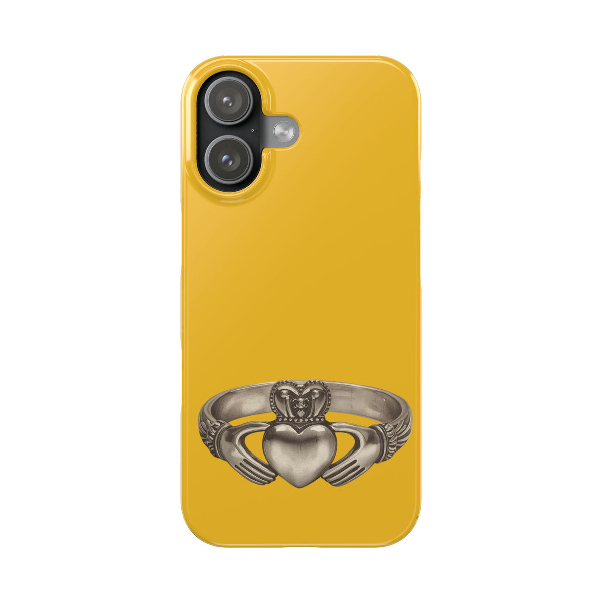 Claddagh Slim Phone Case Irish Symbol Ring Love Loyalty Friendship Vintage Gold Compatible with iPhone 17 16 15 14 13 12 11