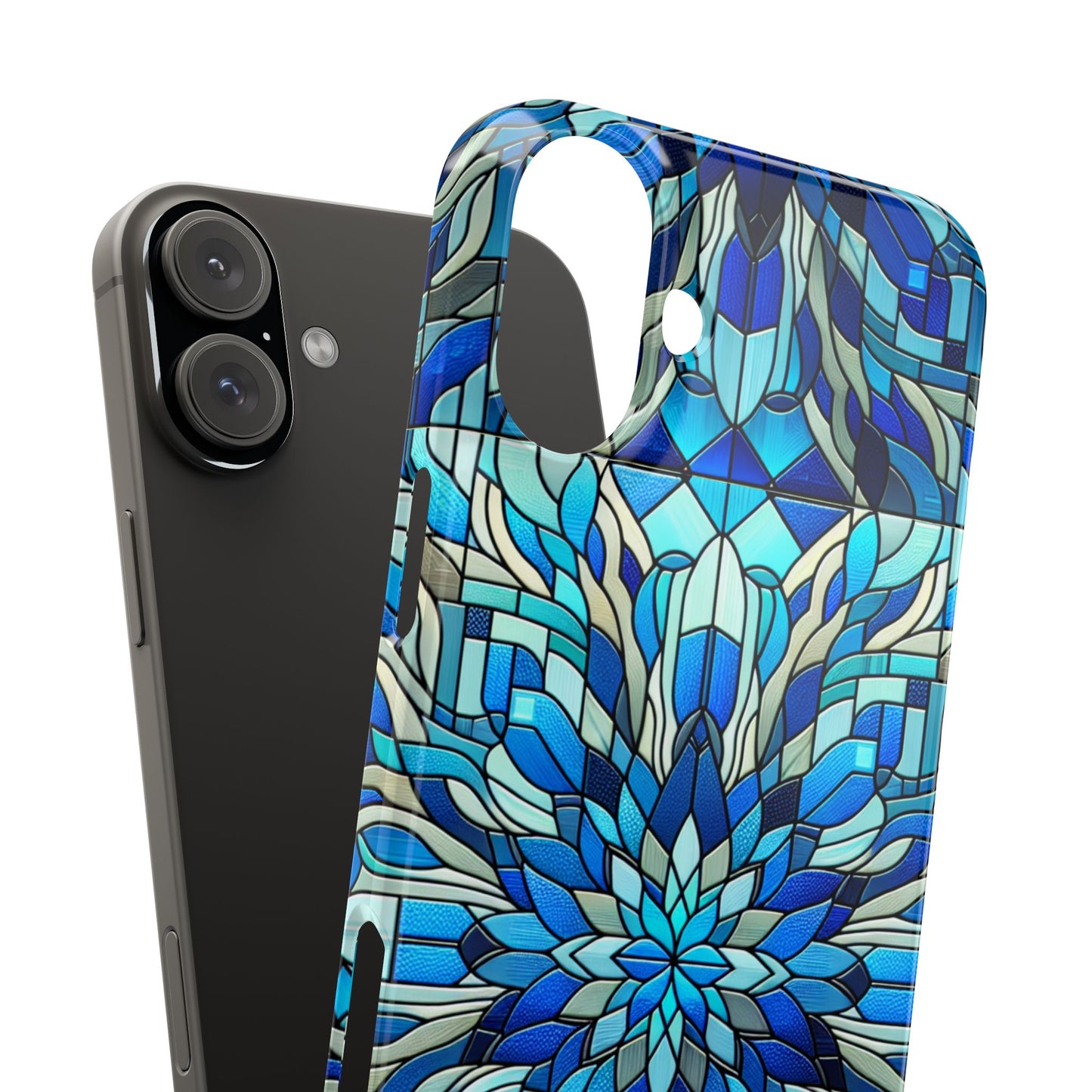Stained Glass Slim Phone Cases, Floral Phone Covers, Unique Gifts, Artistic Phone Skins, Smartphone Accessories, Stylish Cases