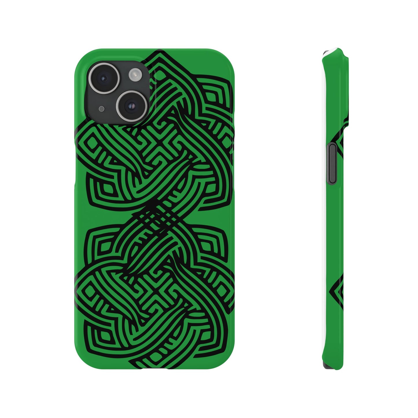 Celtic Knot Slim Phone Case, St. Patrick Design Phone Cover Compatible with iPhone 17, 16, 15, 14, 13, 12, 11