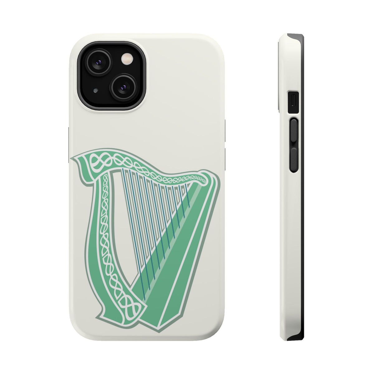 Irish Harp Magnetic Phone Case, Celtic Heritage Ireland Symbol Art Compatible with iPhone 17, 16, 15, 14, 13