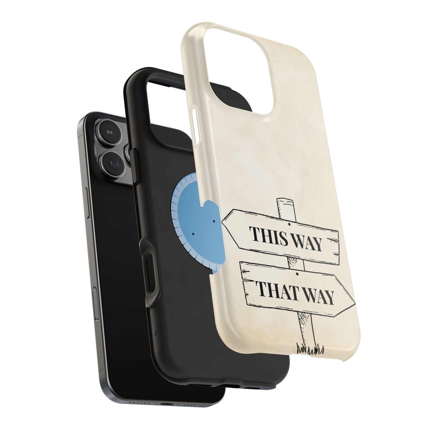 Alice in Wonderland Magnetic Phone Case, This Way That Way Phone Cover, Compatible with iPhone 17, 16, 15, 14, 13