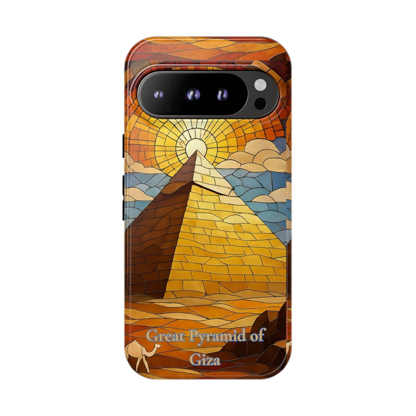 Great Pyramid of Giza Tough Phone Case - Ancient Egypt Aesthetic, World Wonder Art Design, Compatible with iPhone, Galaxy, and Google Phones
