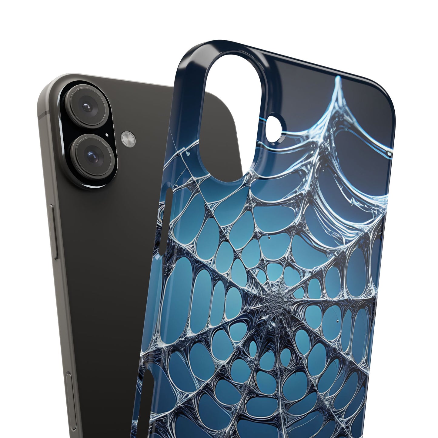 Spider Web Slim Phone Case - Artistic Design for Halloween, Unique Gift, Phone Accessories, Trendy Tech Style, Eco-Friendly Case