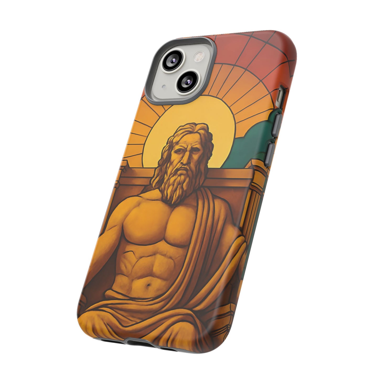 Olympia Zeus Statue Tough Phone Case - Classic Greek Art Design, Historic World Wonder Aesthetic, Compatible with iPhone, Galaxy, and Google