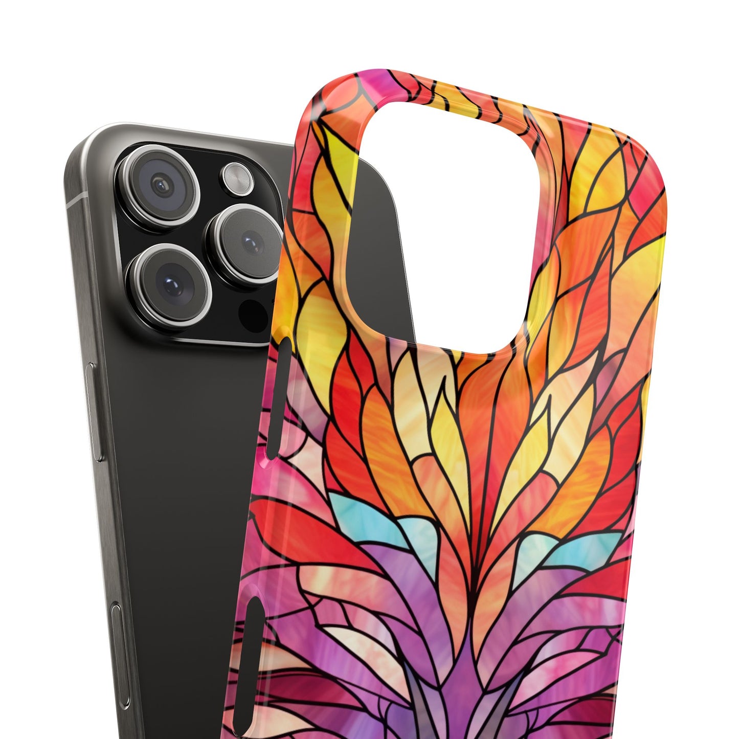 Vibrant Floral Slim Phone Cases, Colorful Smartphone Cover, Artistic Phone Skin, Unique Gift for Her, Nature-Inspired Accessory