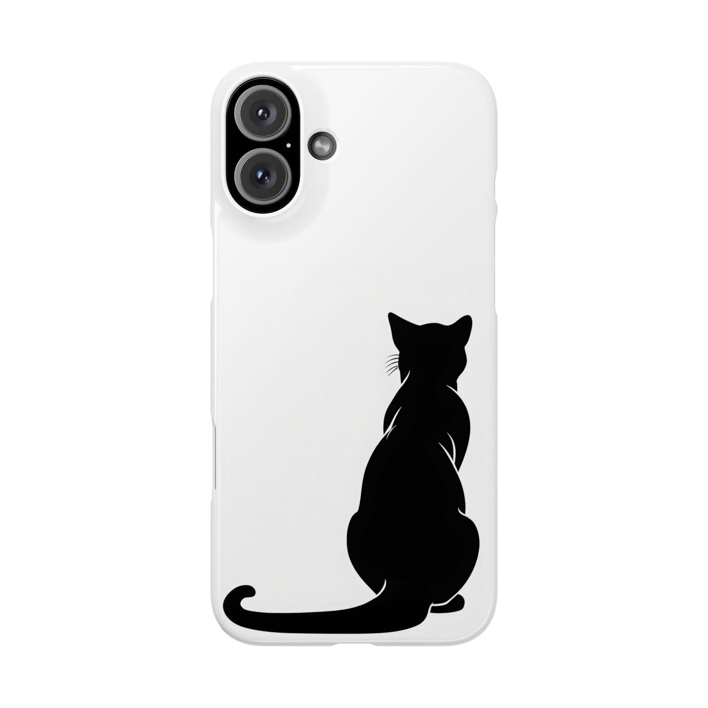 Black Cat Halloween Slim Phone Case Coquette, Creepy Cute Gift for Her, Goth Coquette Spooky Case, Compatible with iPhone, Galaxy, Google