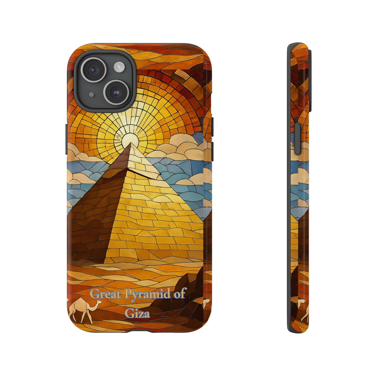 Great Pyramid of Giza Tough Phone Case - Ancient Egypt Aesthetic, World Wonder Art Design, Compatible with iPhone, Galaxy, and Google Phones