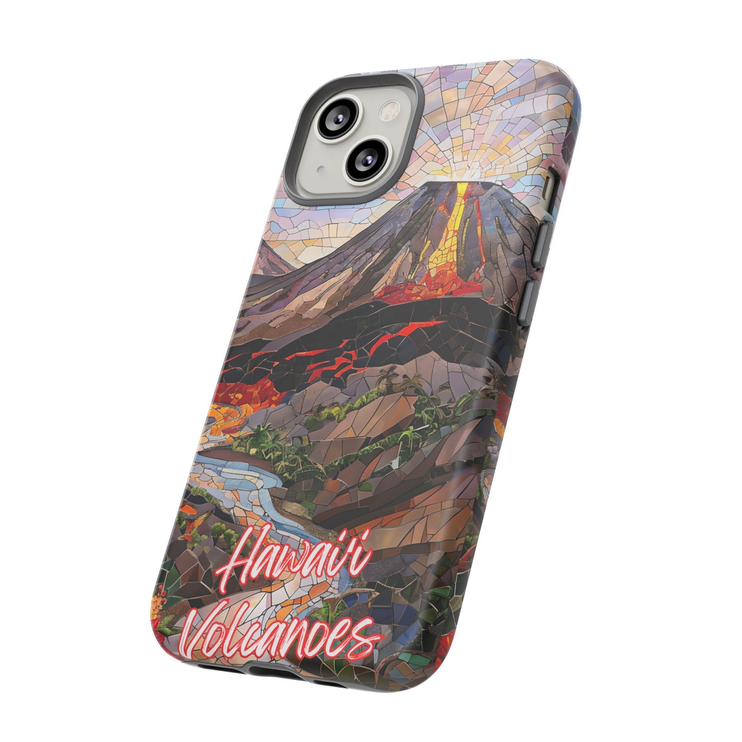 Hawaii Volcanoes National Park Hawaii Phone Case, Mosaic Phone Case, Hawaii Nature Art, National Park Gift, Scenic Waterfall Phone Cover