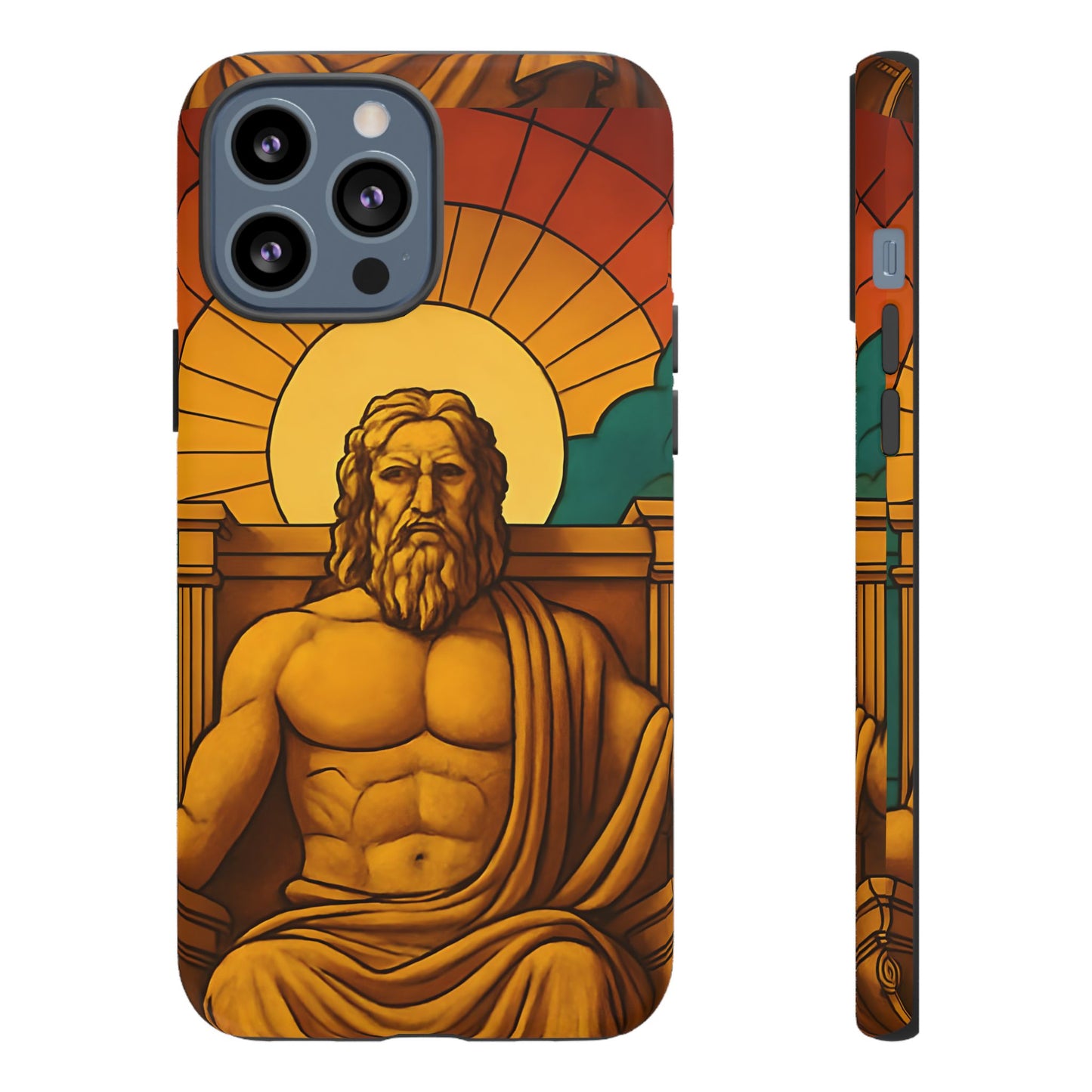 Olympia Zeus Statue Tough Phone Case - Classic Greek Art Design, Historic World Wonder Aesthetic, Compatible with iPhone, Galaxy, and Google