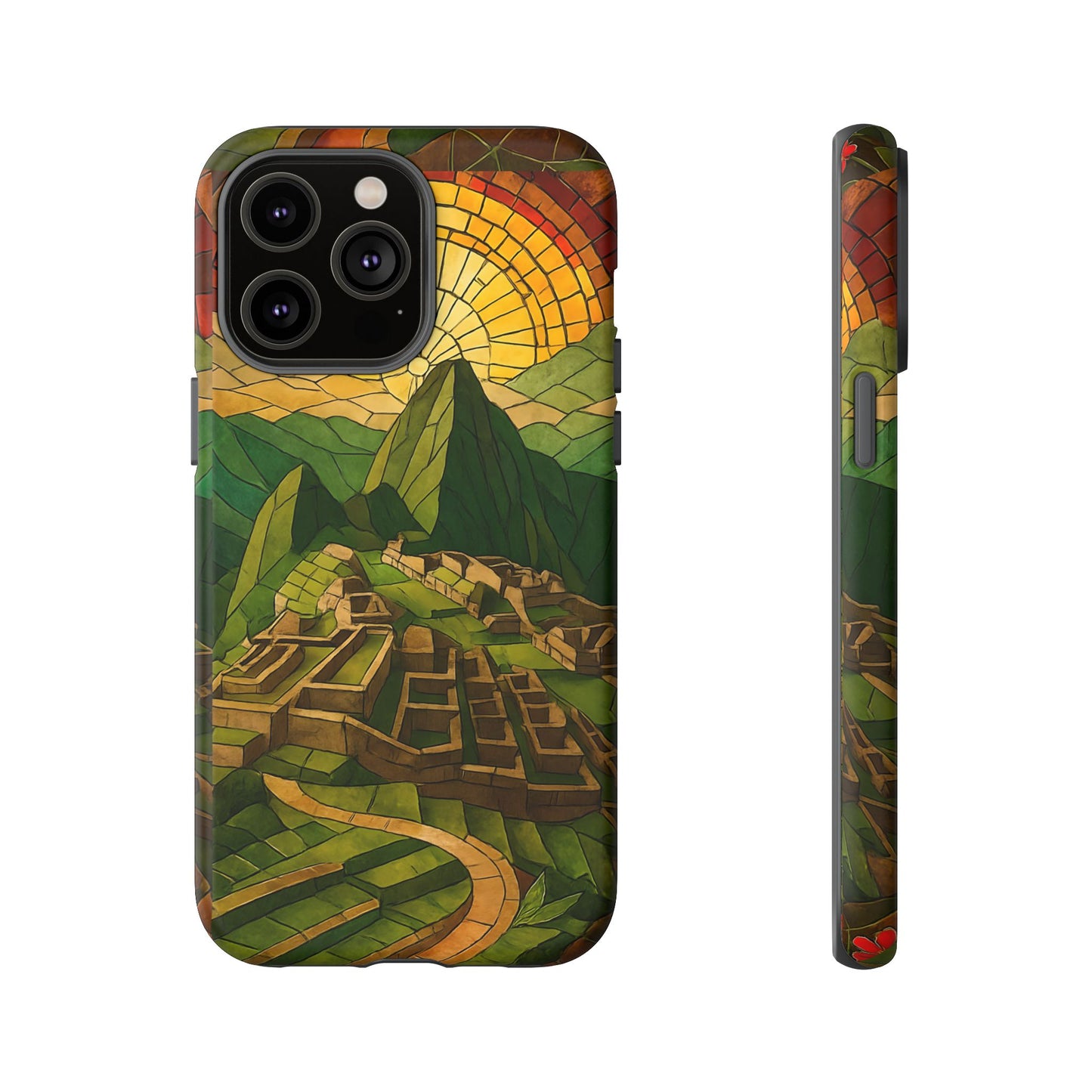 Inca Ruins Tough Phone Case - Machu Picchu Landmark Design, Historic Peru Travel Aesthetic Compatible with iPhone, Galaxy, and Google Phones