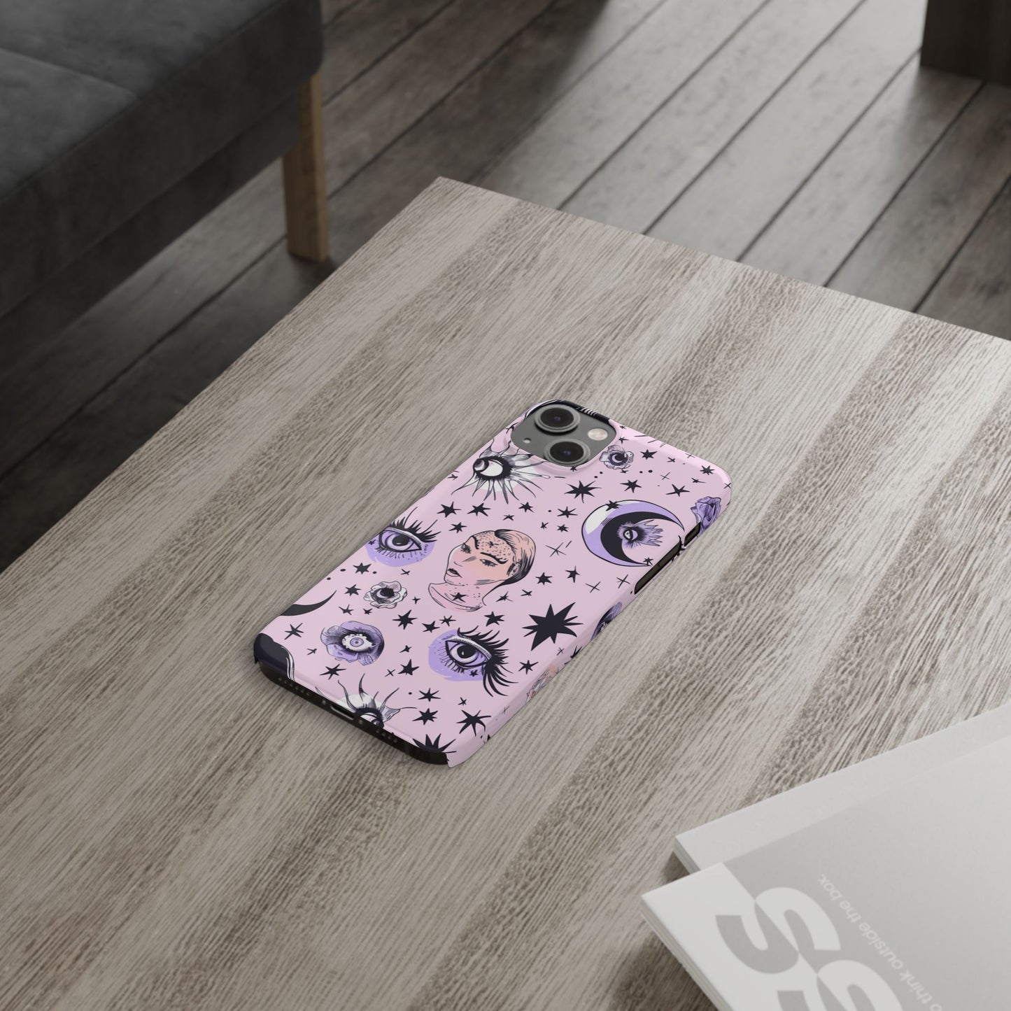 Celestial Slim Phone Cases - Stylish Cosmic Design, Personalized Phone Protectors, Astrology Gifts, Unique Phone Accessories, Moon & Stars