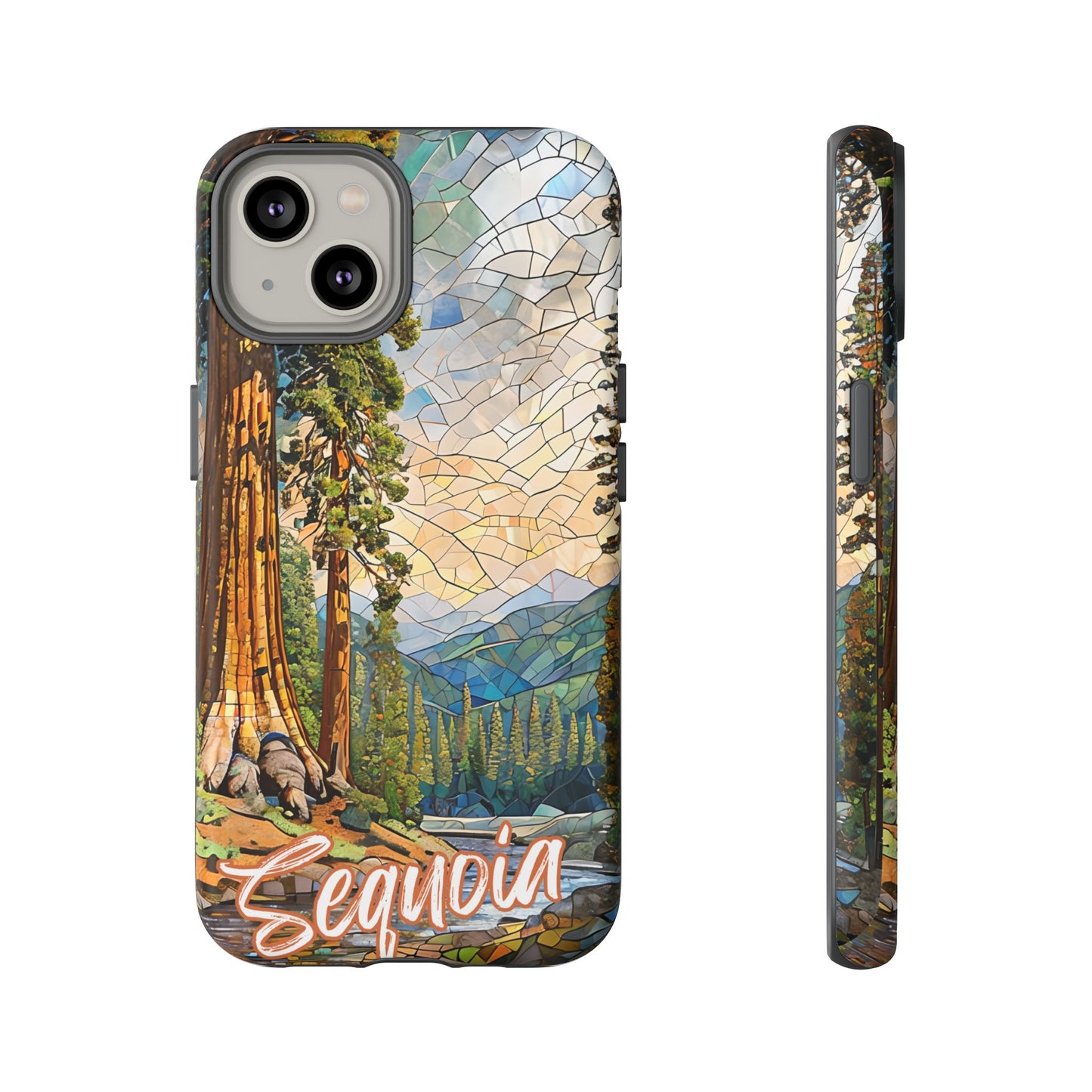Sequoia National Park Northern California Phone Case, Mosaic Phone Case, Mountain Nature Art, National Park Gift, Scenic Forest Phone Cover