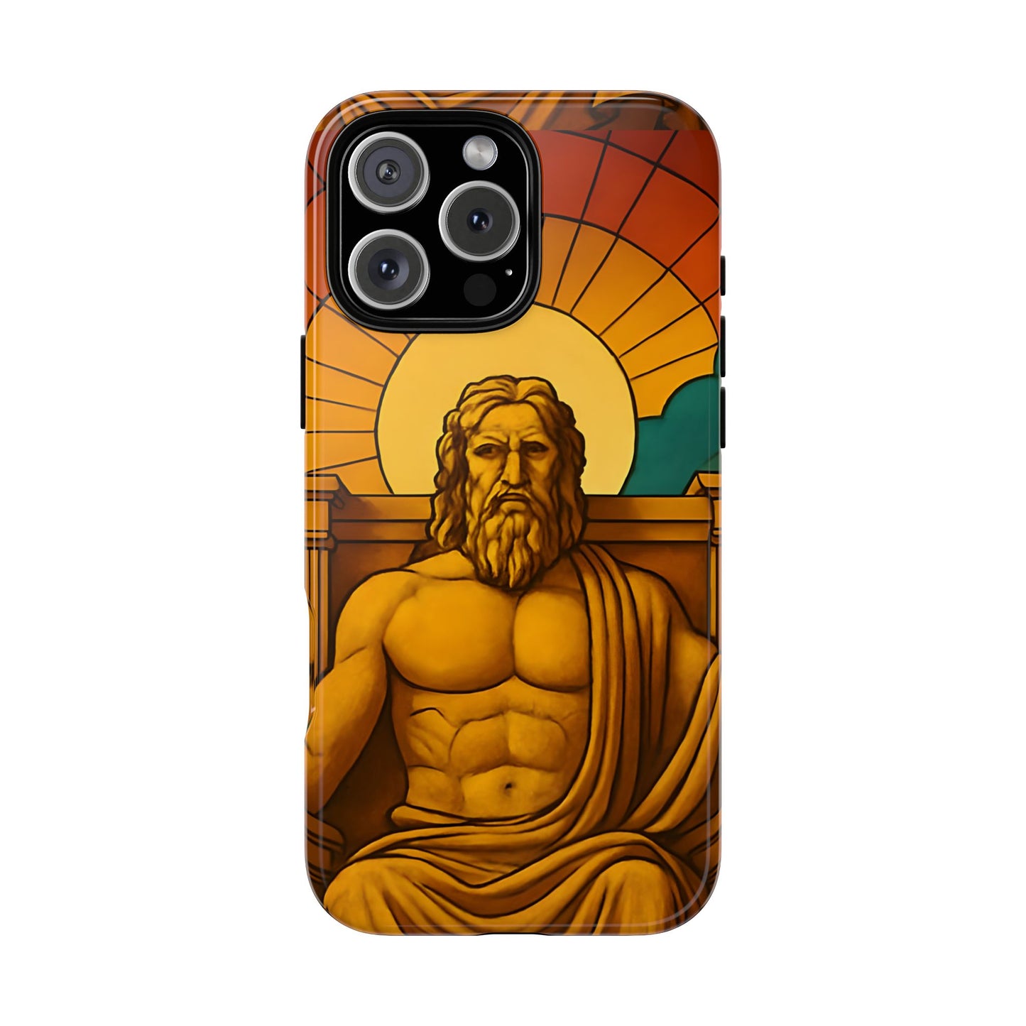 Olympia Zeus Statue Tough Phone Case - Classic Greek Art Design, Historic World Wonder Aesthetic, Compatible with iPhone, Galaxy, and Google