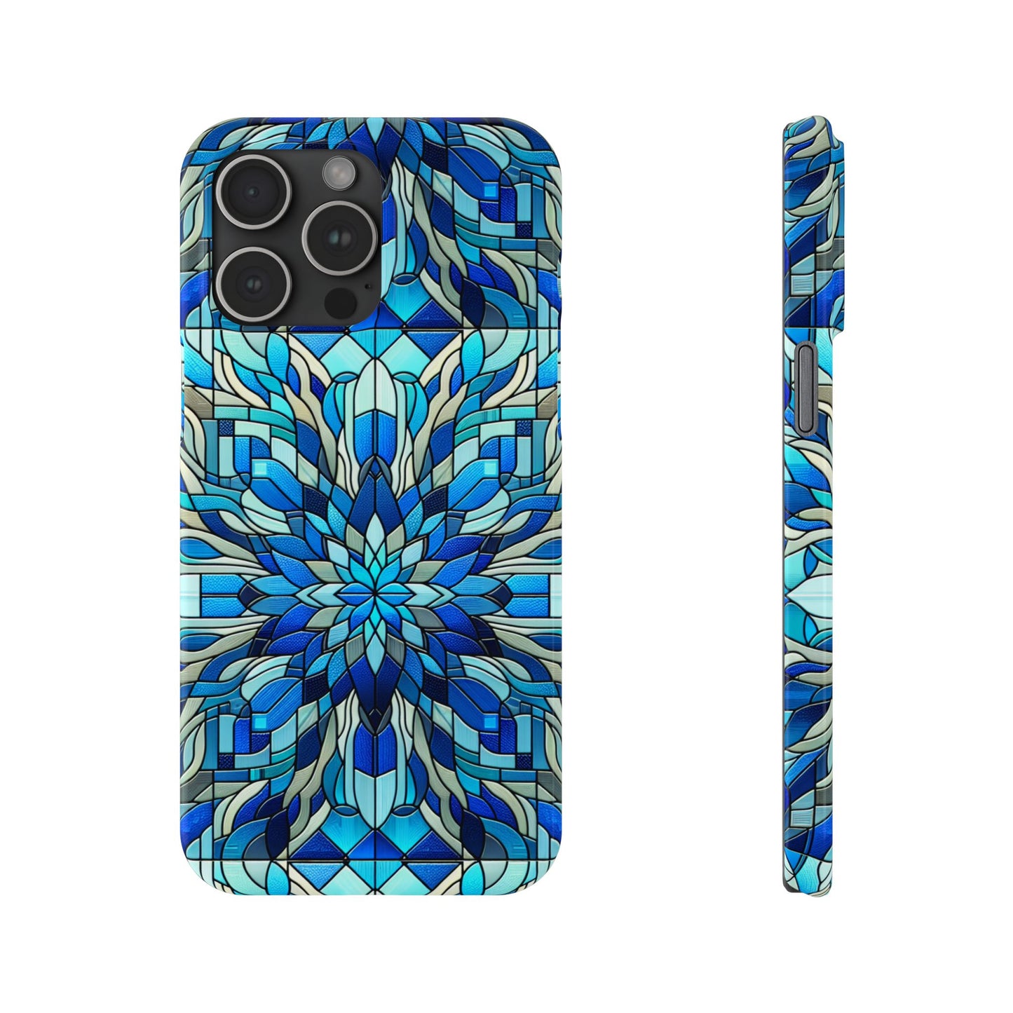 Stained Glass Slim Phone Cases, Floral Phone Covers, Unique Gifts, Artistic Phone Skins, Smartphone Accessories, Stylish Cases