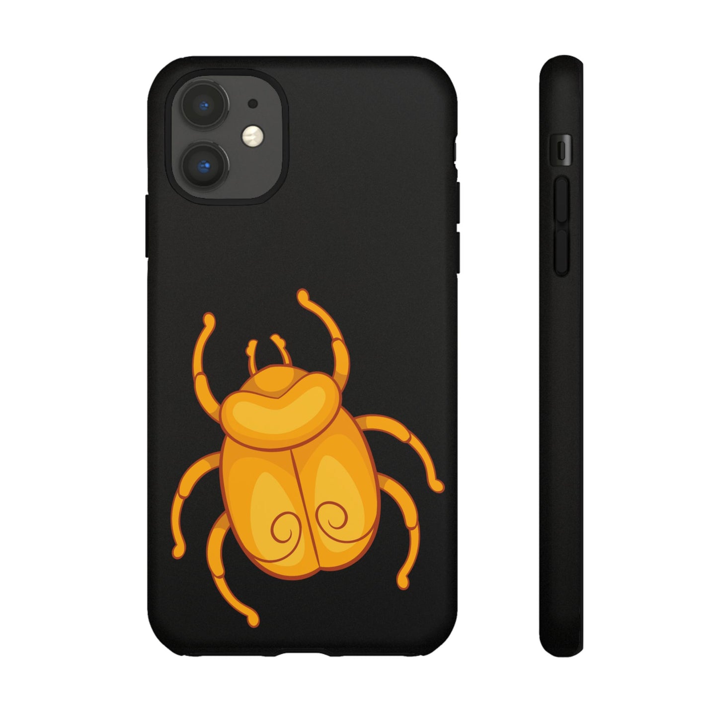 Ancient Egyptian Scarab Tough Phone Case - Gold Beetle Design, Mythological Insect Art, Compatible with iPhone, Galaxy, and Google Phones