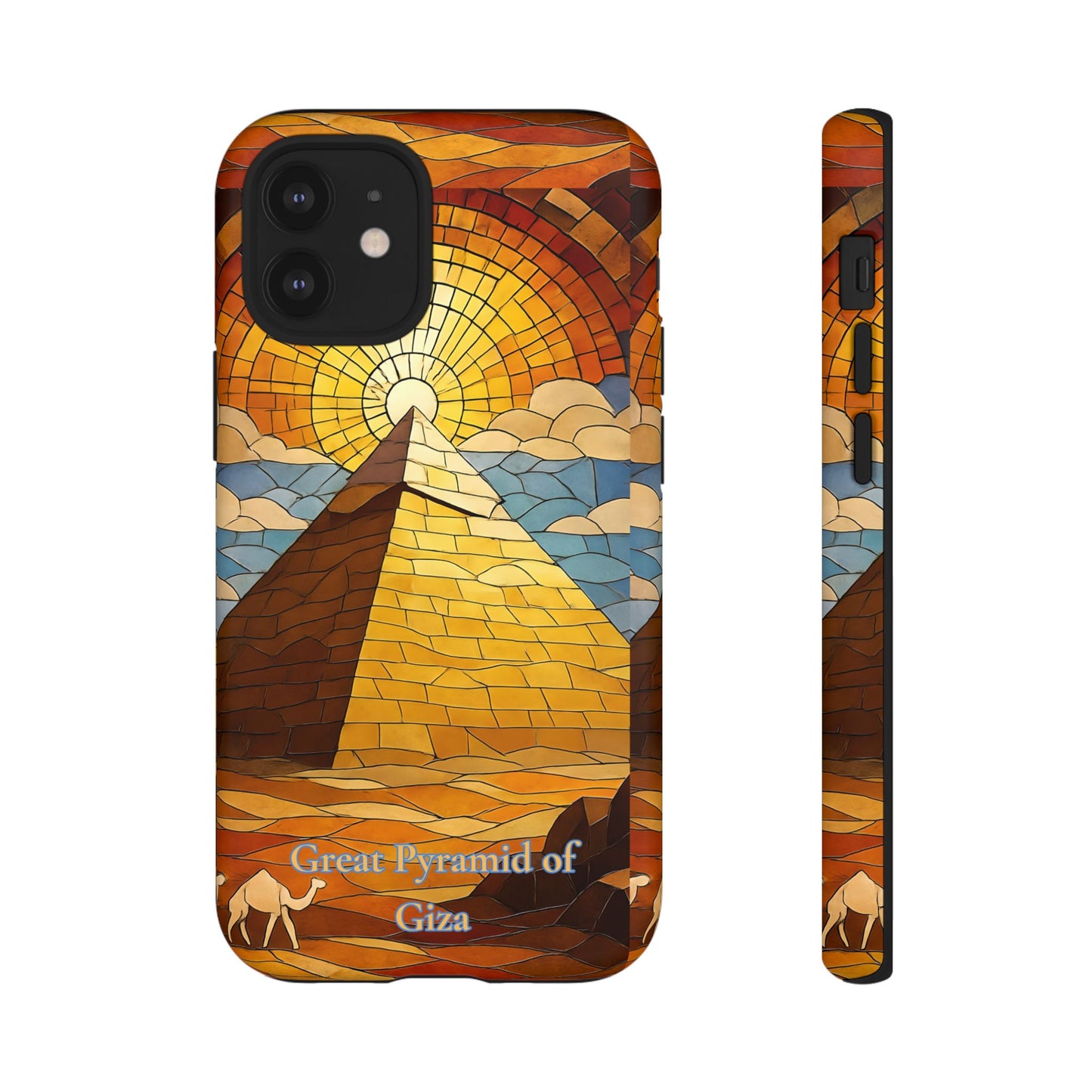 Great Pyramid of Giza Tough Phone Case - Ancient Egypt Aesthetic, World Wonder Art Design, Compatible with iPhone, Galaxy, and Google Phones