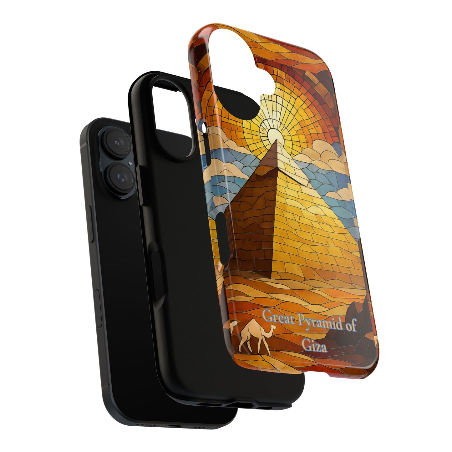 Great Pyramid of Giza Tough Phone Case - Ancient Egypt Aesthetic, World Wonder Art Design, Compatible with iPhone, Galaxy, and Google Phones