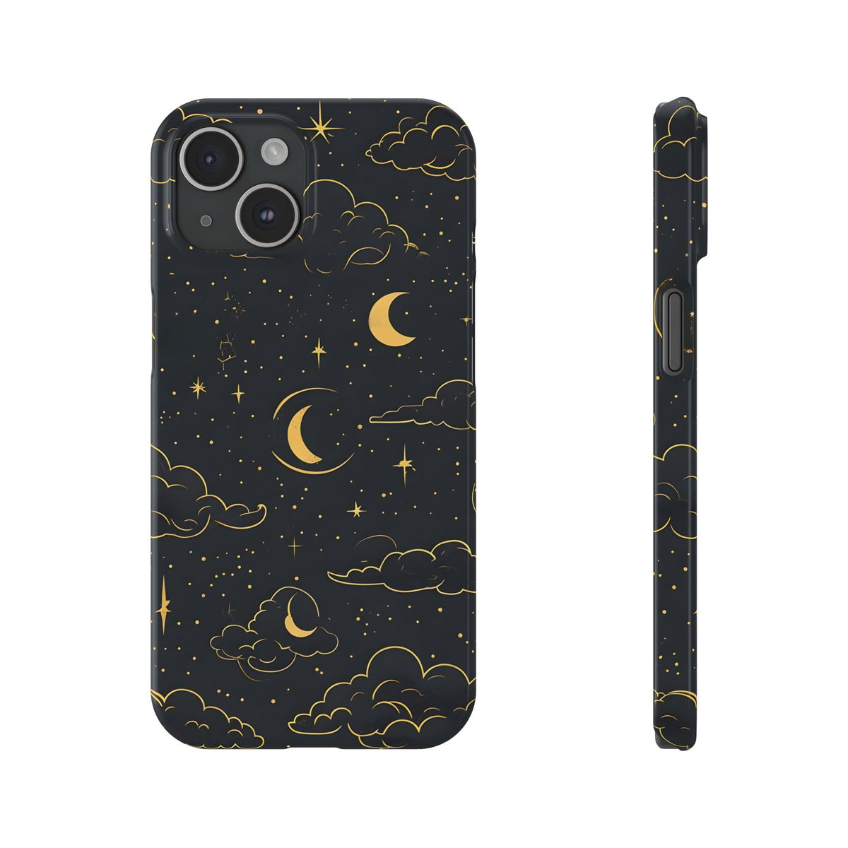Celestial Slim Phone Case, Starry Night Design, Compatible with iPhone 17, 16, 15, 14, 13, 12, 11