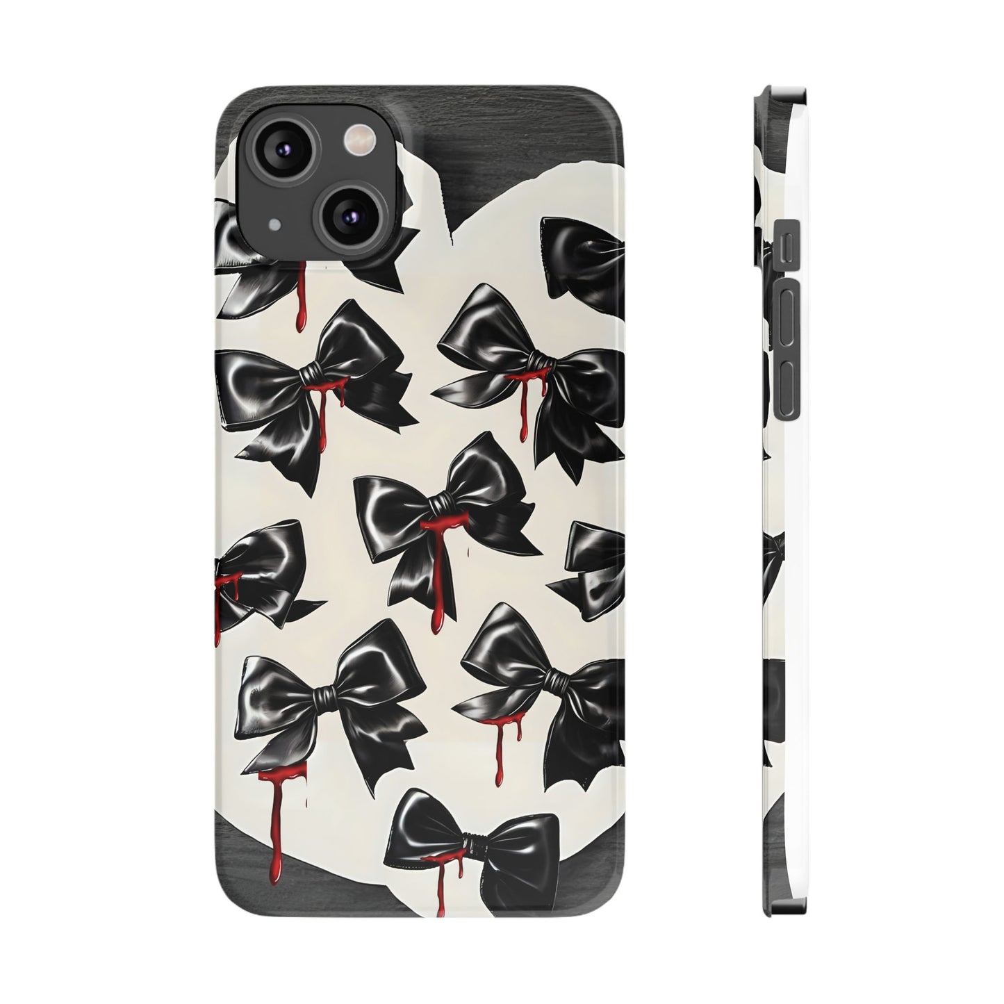 Spooky Halloween Slim Phone Case, Goth Coquette Aesthetic, Cute Horror Style, Perfect for Birthdays and Special Occasions