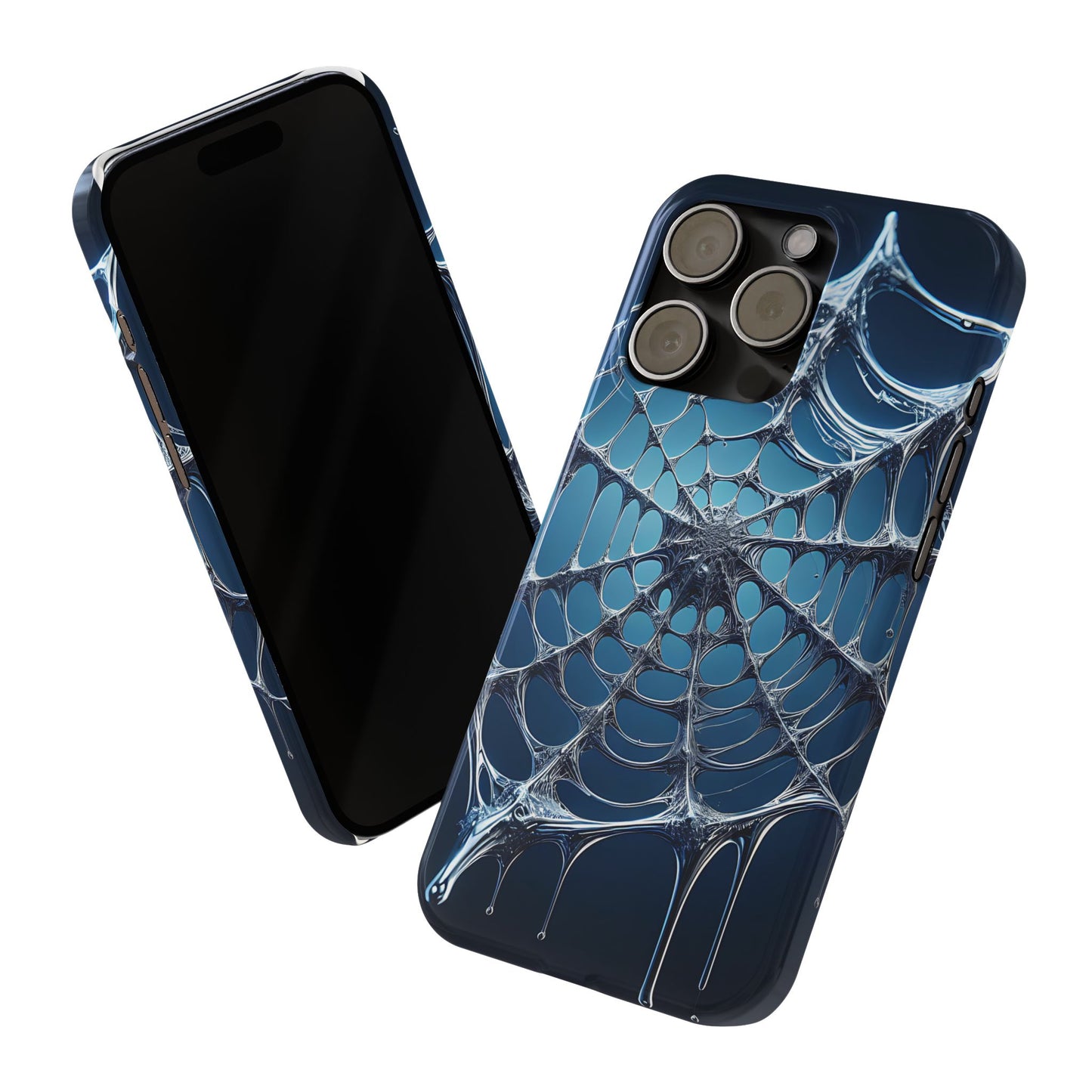 Spider Web Slim Phone Case - Artistic Design for Halloween, Unique Gift, Phone Accessories, Trendy Tech Style, Eco-Friendly Case