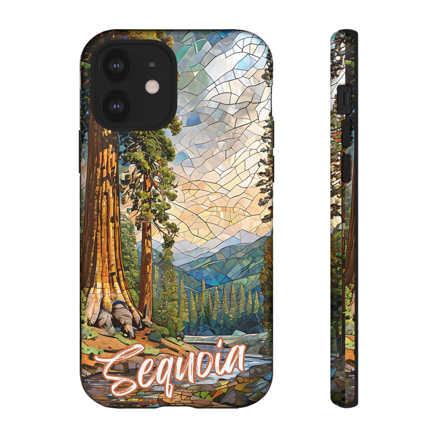 Sequoia National Park Northern California Phone Case, Mosaic Phone Case, Mountain Nature Art, National Park Gift, Scenic Forest Phone Cover
